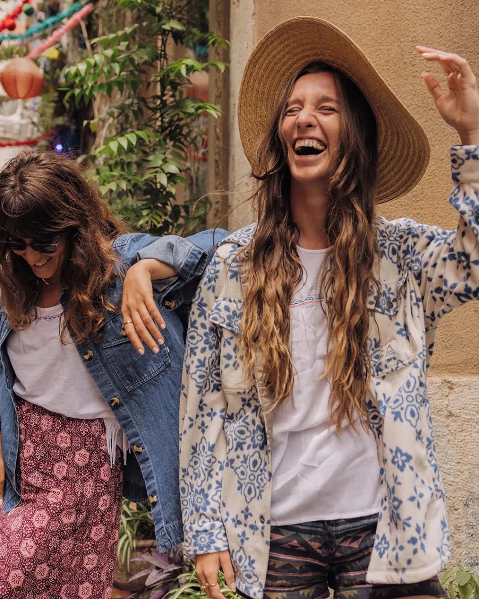 Outlet Passenger East Recycled Polar Oversized Shirt Large Tile Oatmeal