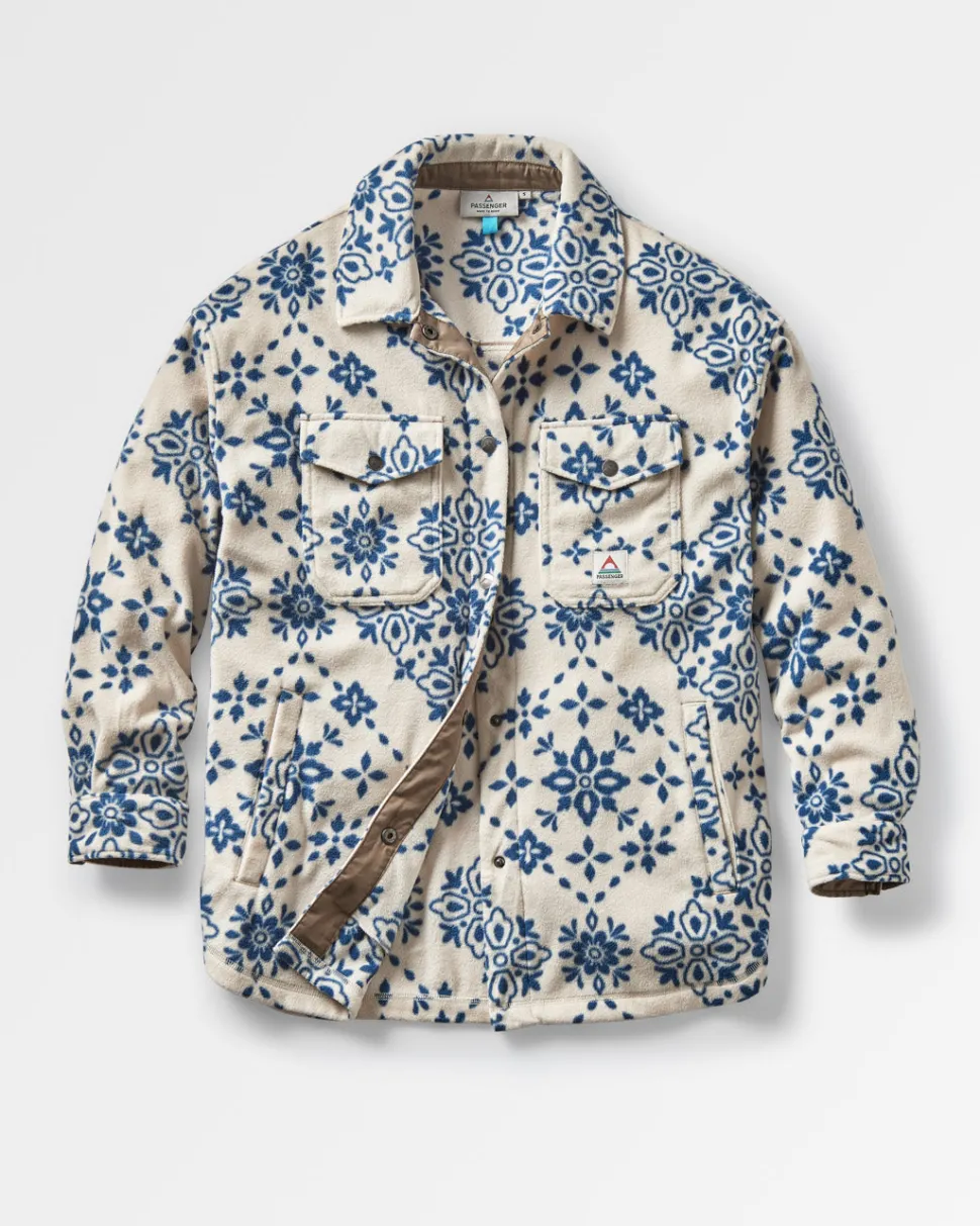 Outlet Passenger East Recycled Polar Oversized Shirt Large Tile Oatmeal