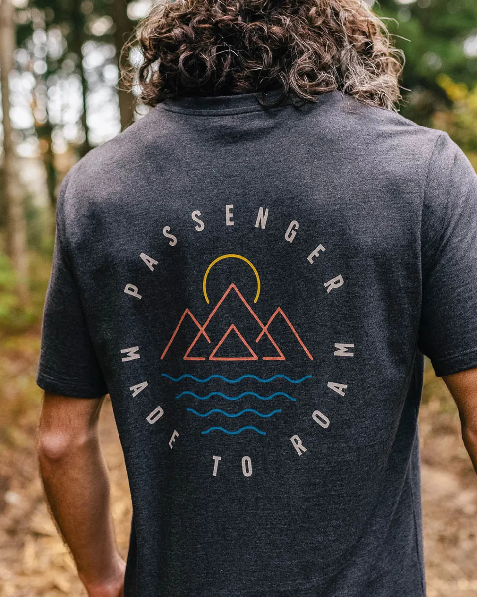 Store Passenger Escapism Recycled Cotton T-Shirt Charcoal Marl