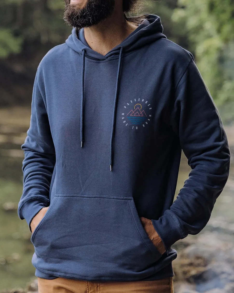 Hot Passenger Escapism Recycled Cotton Hoodie Dark Denim