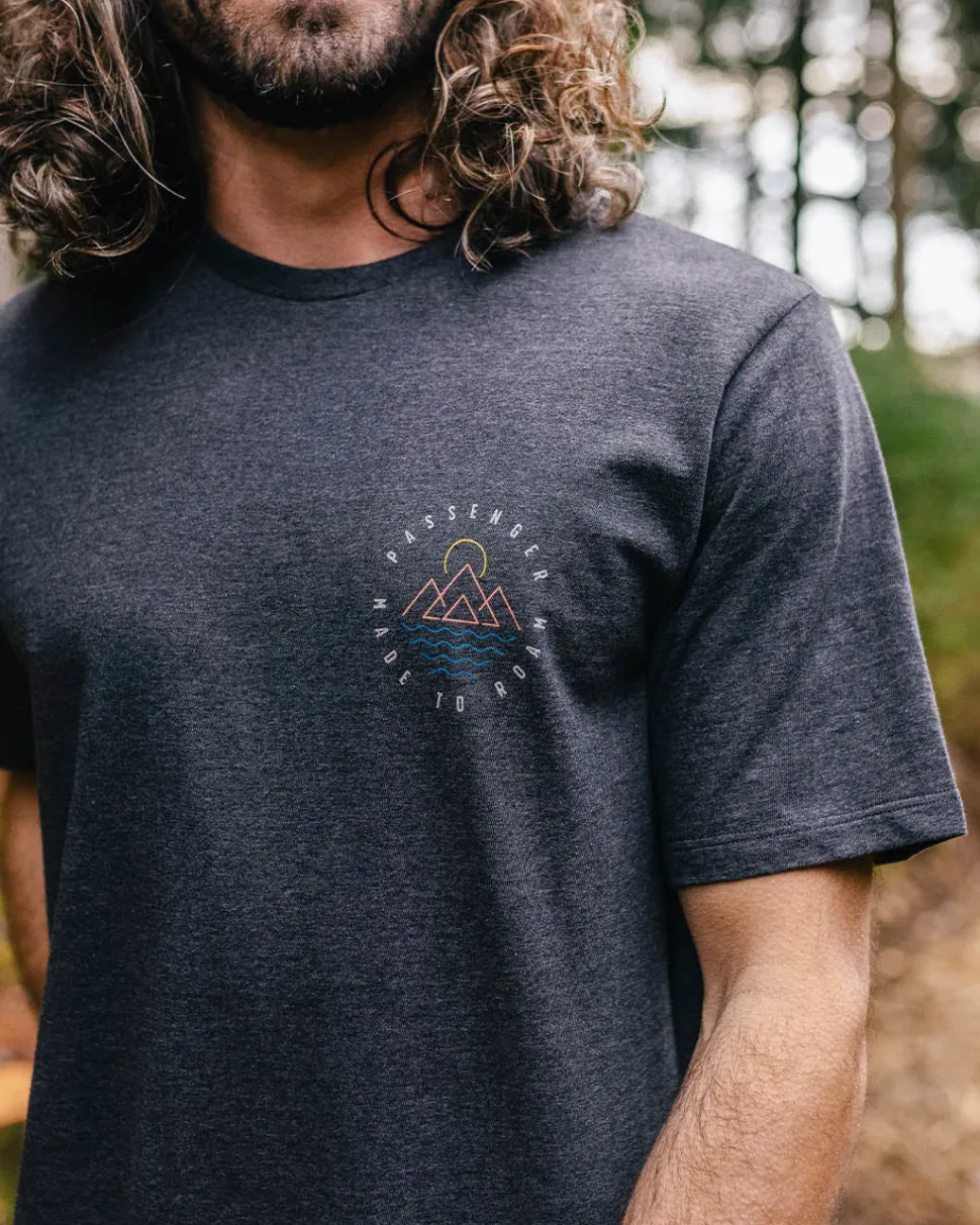 Store Passenger Escapism Recycled Cotton T-Shirt Charcoal Marl