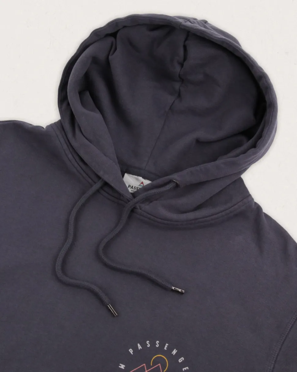 Online Passenger Escapism Recycled Cotton Hoodie Faded Black