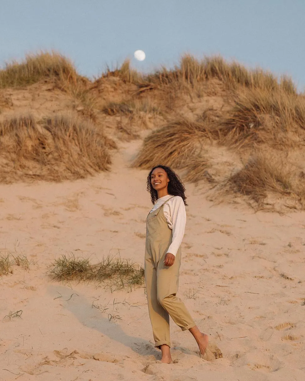 Fashion Passenger Faye Organic Cotton Dungarees Biscuit