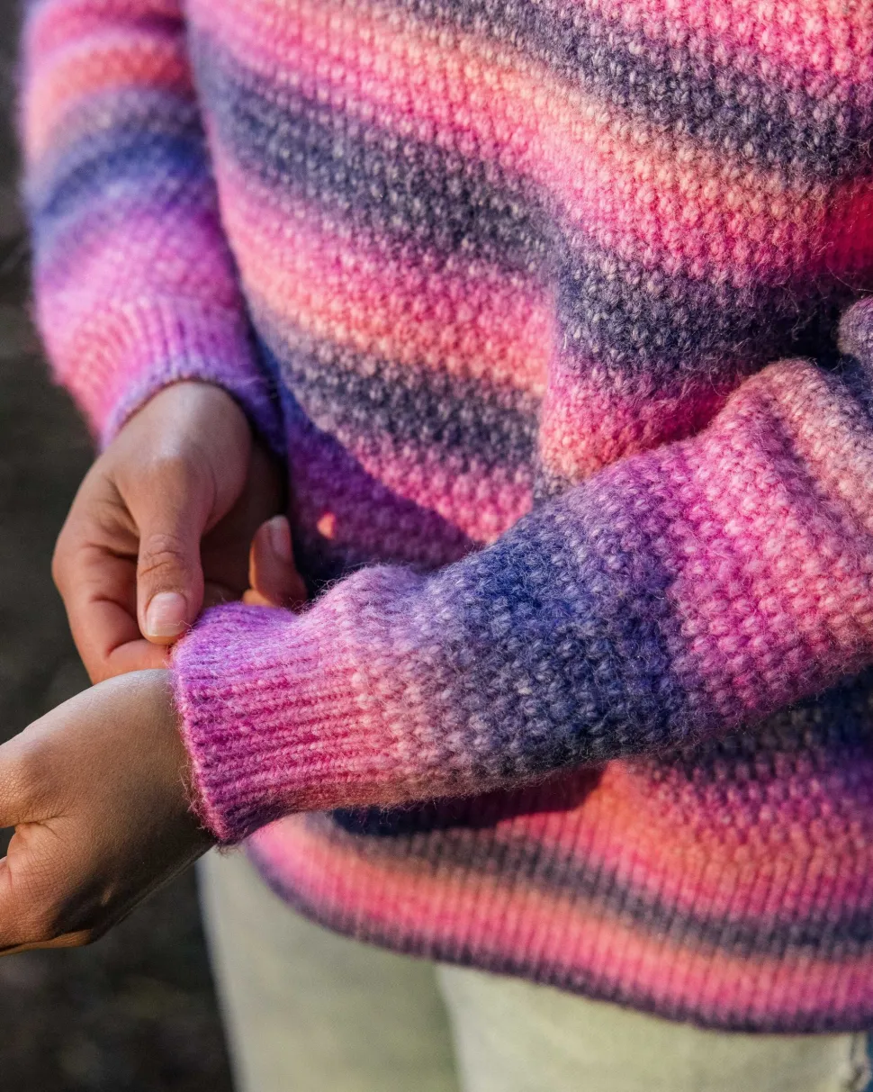 New Passenger Fika Recycled Knitted Jumper Crushed Berry Dip