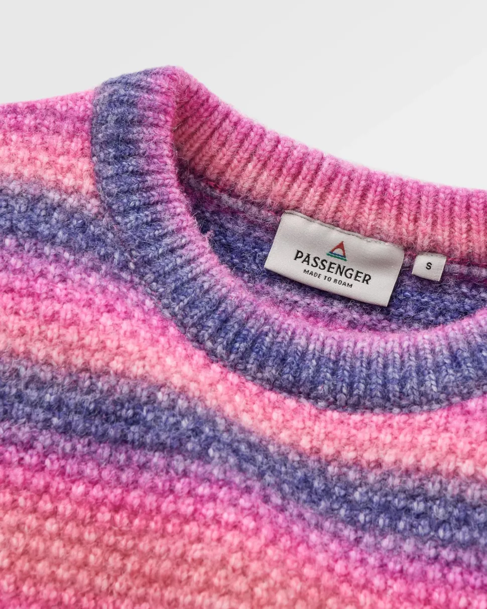 New Passenger Fika Recycled Knitted Jumper Crushed Berry Dip