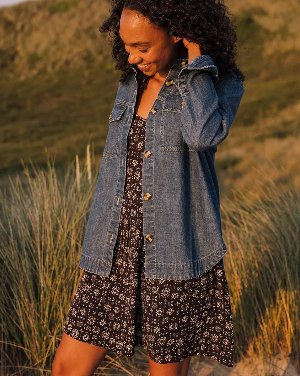 Discount Passenger Floaty Layered Dress Simple Tile Faded Black