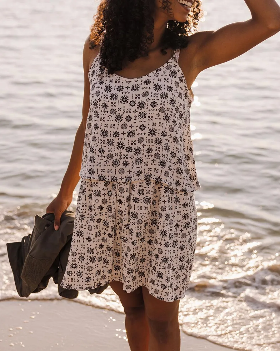 New Passenger Floaty Layered Dress Simple Tile Ivory