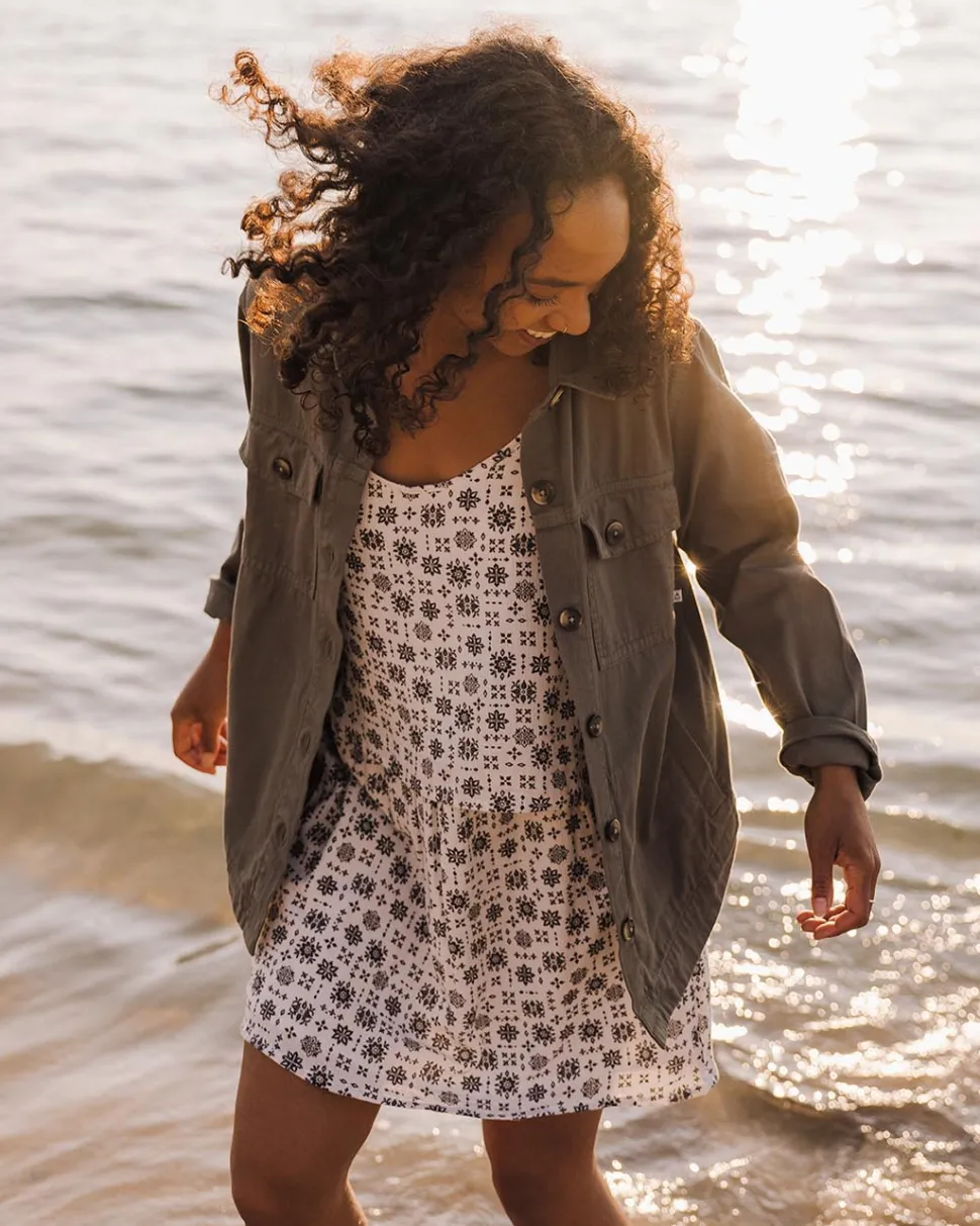 New Passenger Floaty Layered Dress Simple Tile Ivory