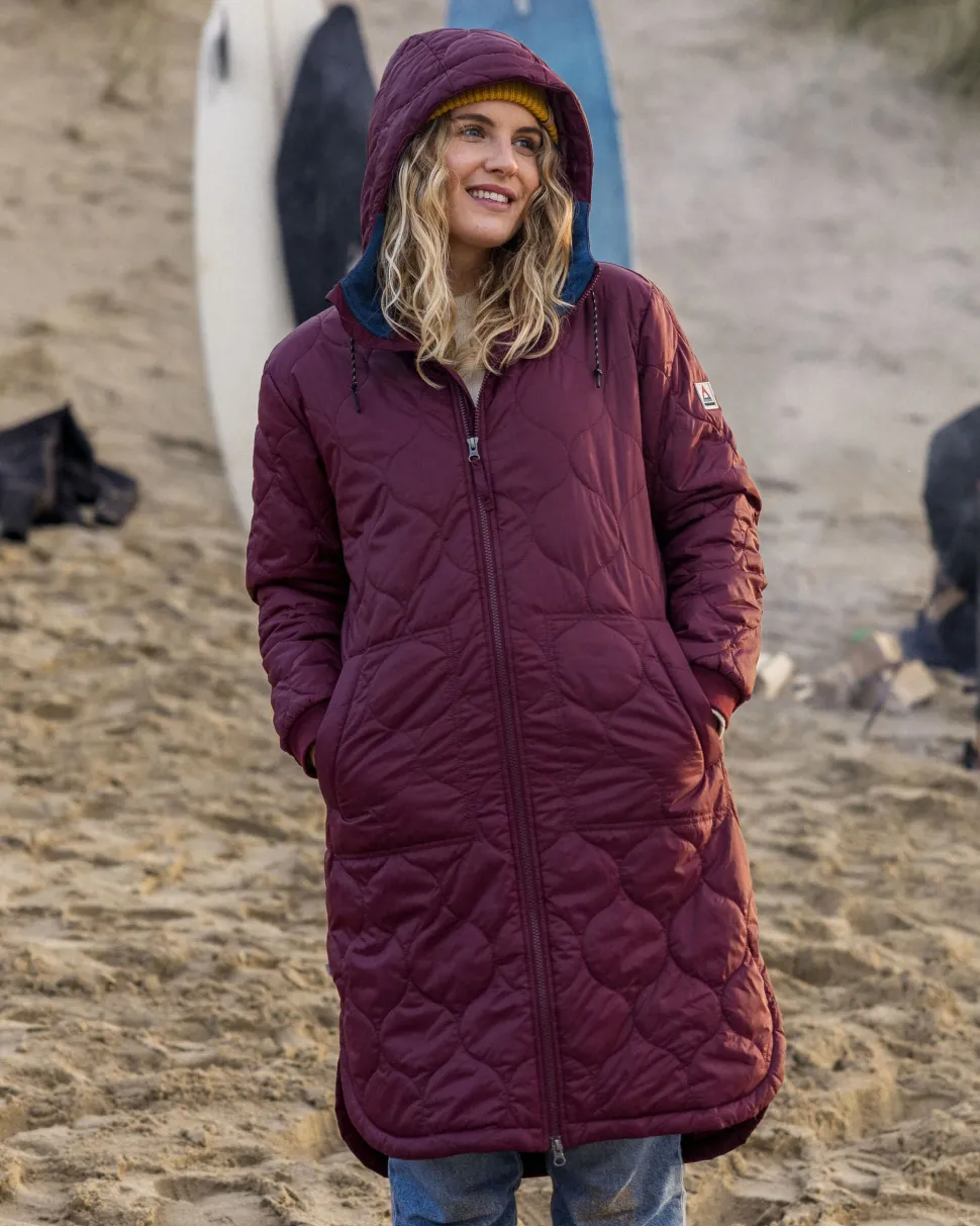 New Passenger Flora 2.0 Long Recycled Insulated Parka Wine