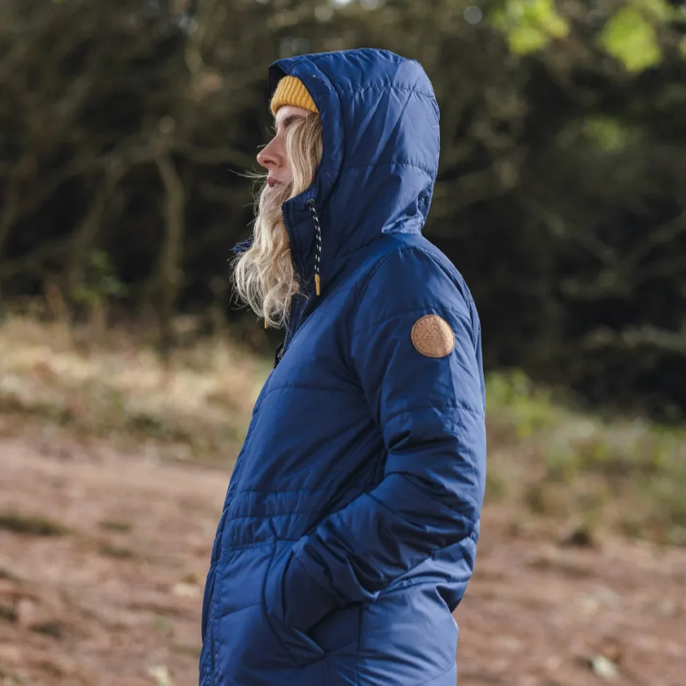Best Sale Passenger Flora Long Recycled Insulated Jacket Rich Navy