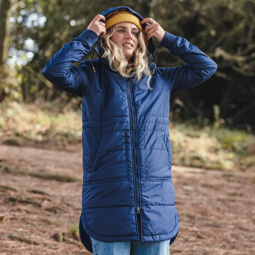 Best Sale Passenger Flora Long Recycled Insulated Jacket Rich Navy