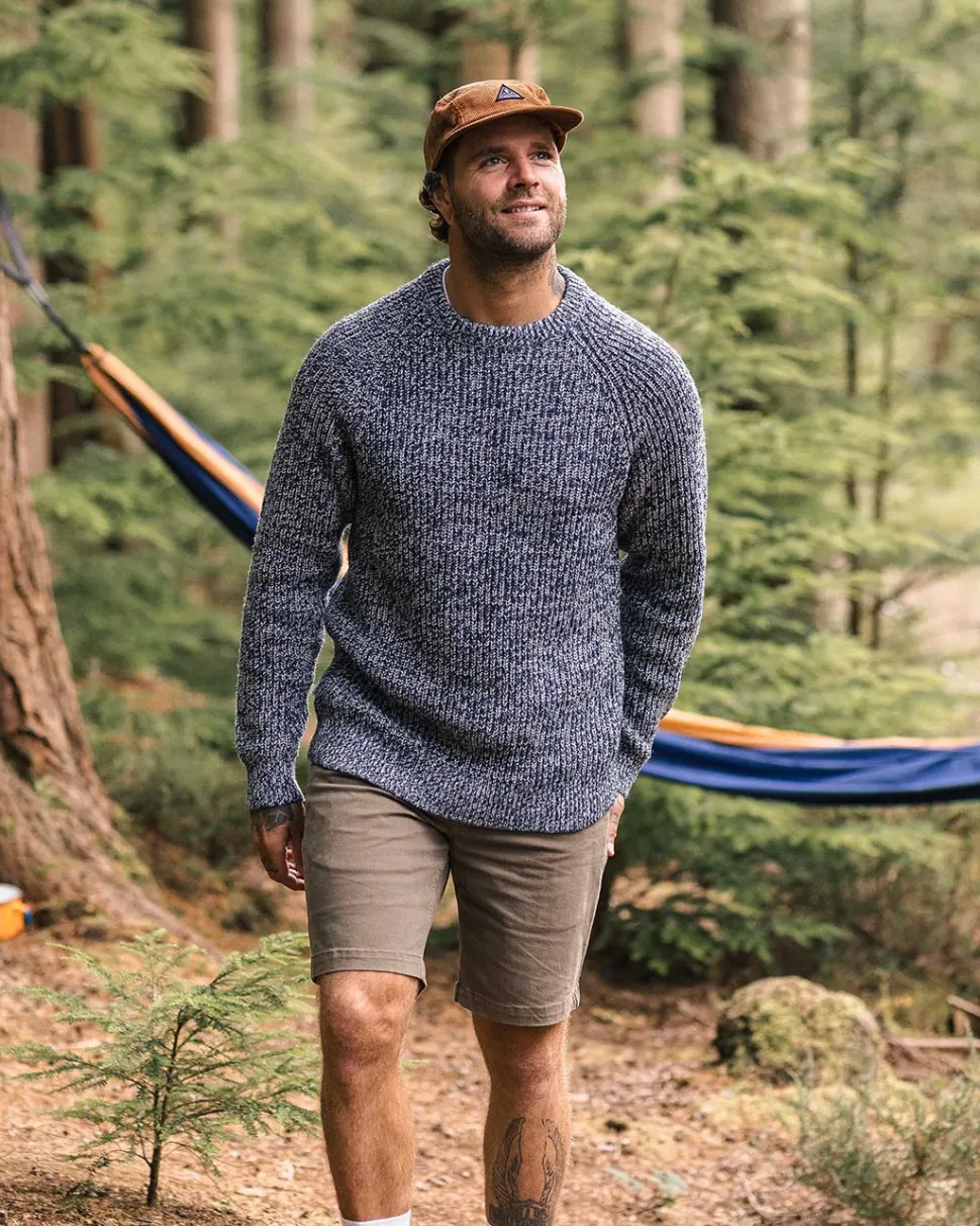 Sale Passenger Fog Recycled Knitted Jumper Grey Marl