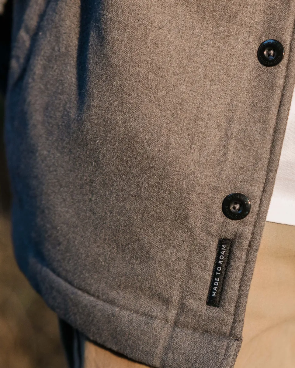Store Passenger Freestyle Sherpa-Lined Overshirt Grey Marl