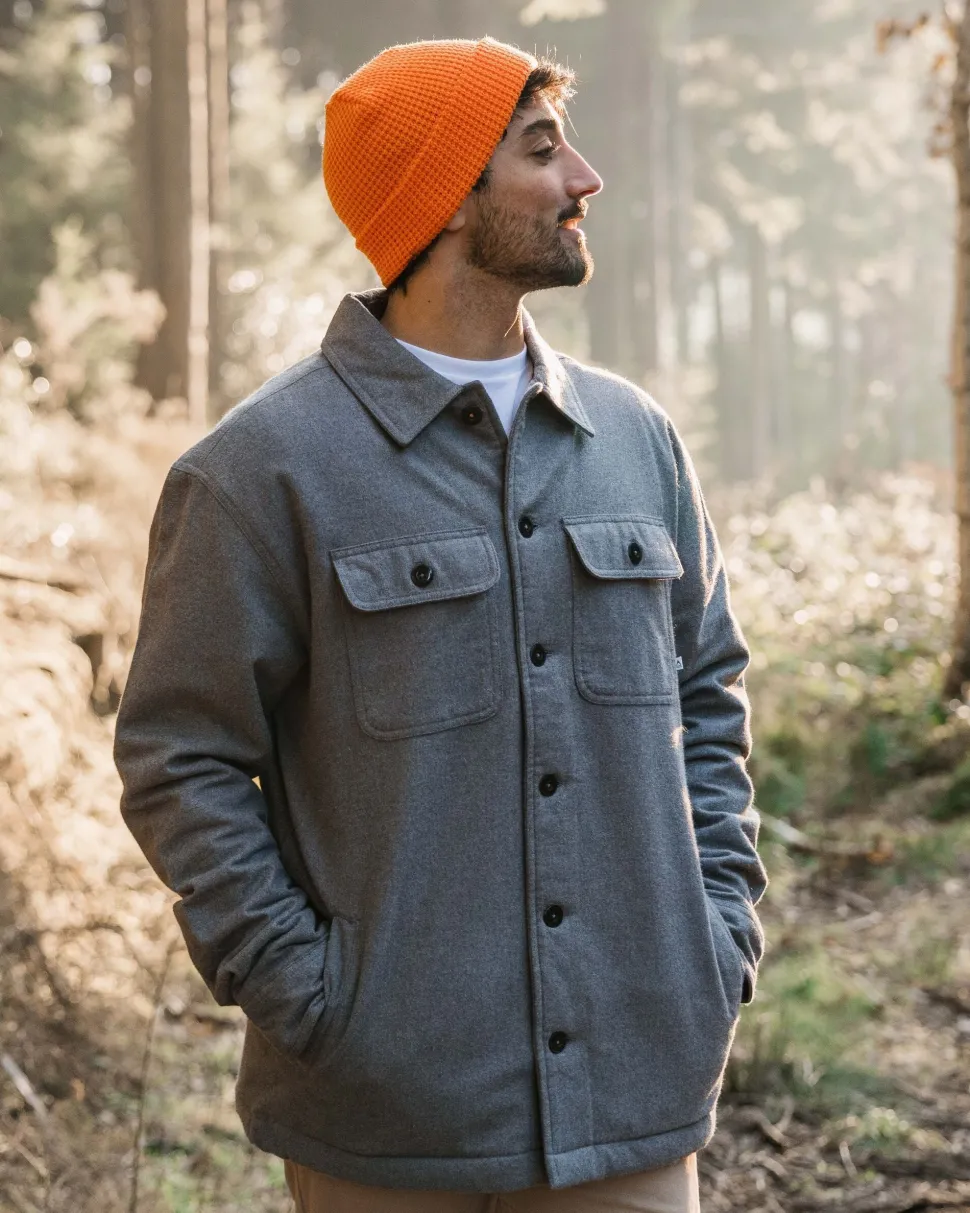 Store Passenger Freestyle Sherpa-Lined Overshirt Grey Marl