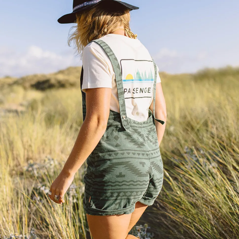 Clearance Passenger Fun Days Recycled Cord Playsuit Dark Ivy Adrift