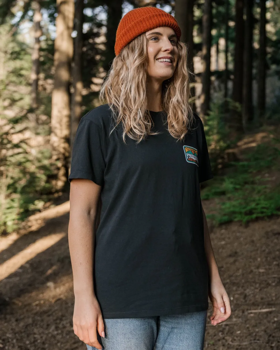 Hot Passenger Golden Hour Recycled Cotton Oversized T-Shirt Black