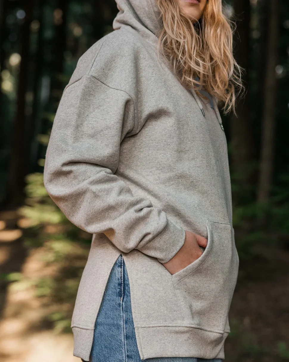 Online Passenger Golden Hour Recycled Cotton Hoodie Grey Marl