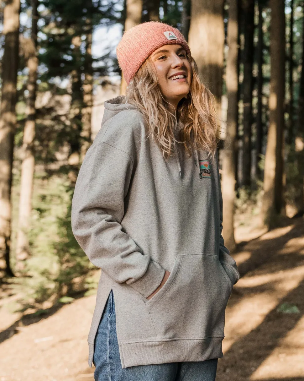 Online Passenger Golden Hour Recycled Cotton Hoodie Grey Marl