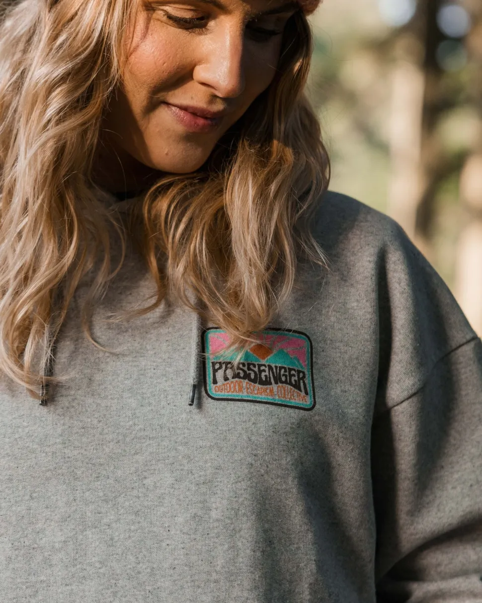 Online Passenger Golden Hour Recycled Cotton Hoodie Grey Marl