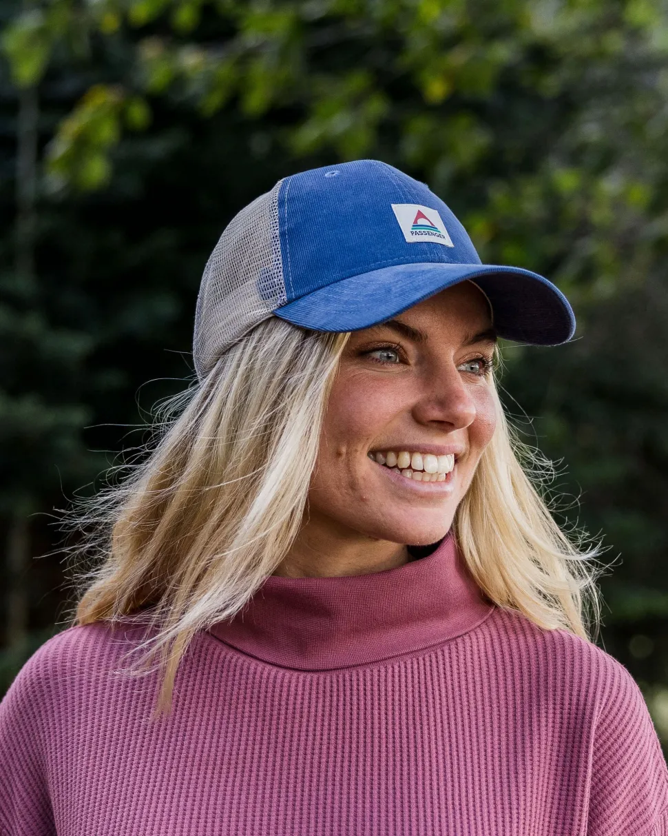 Fashion Floris van Bommel Harbour Cord Snapback Cap Washed Blue