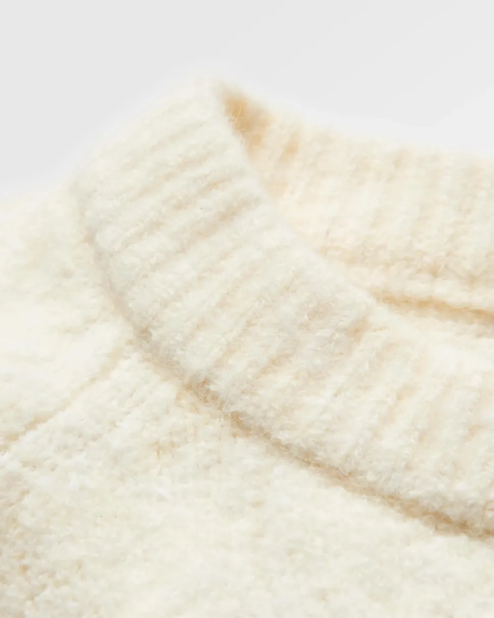 Clearance Passenger Harvest Recycled Knitted Jumper Marshmallow