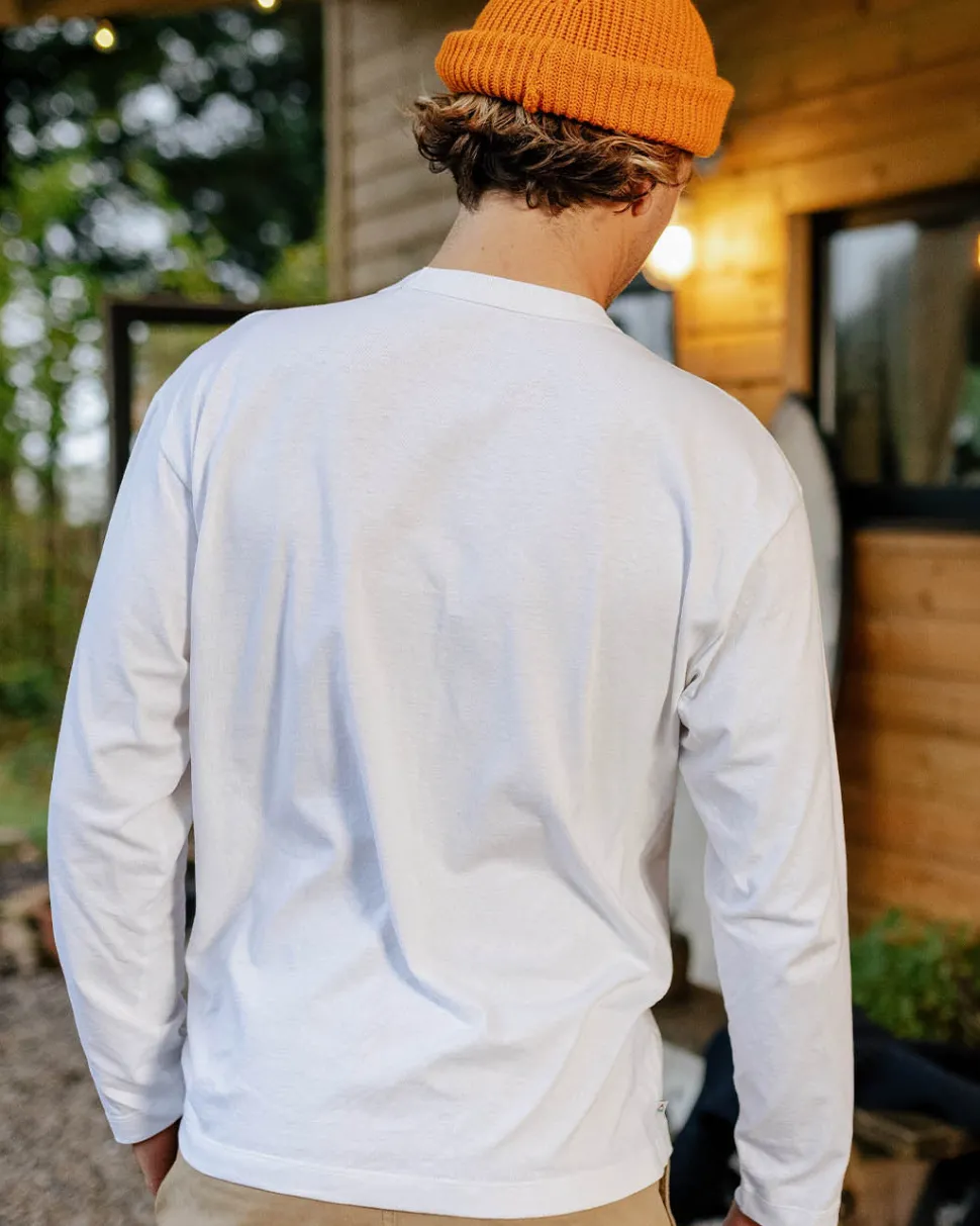 Outlet Passenger Heritage Recycled Cotton LS T-Shirt White