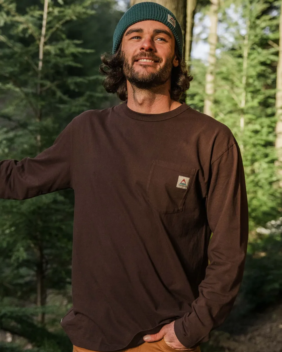 Sale Passenger Heritage Recycled Relaxed Fit LS T-Shirt Java