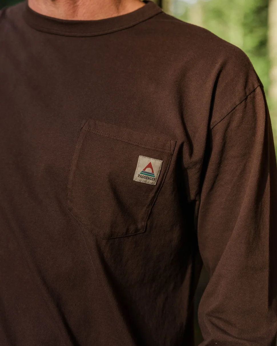 Sale Passenger Heritage Recycled Relaxed Fit LS T-Shirt Java