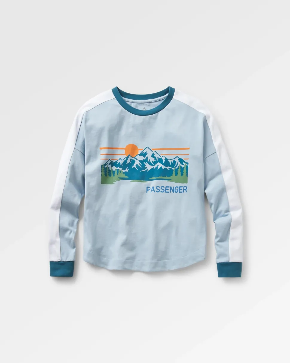 Store Passenger Hilltop Organic Cotton LS T-Shirt Blue Fog