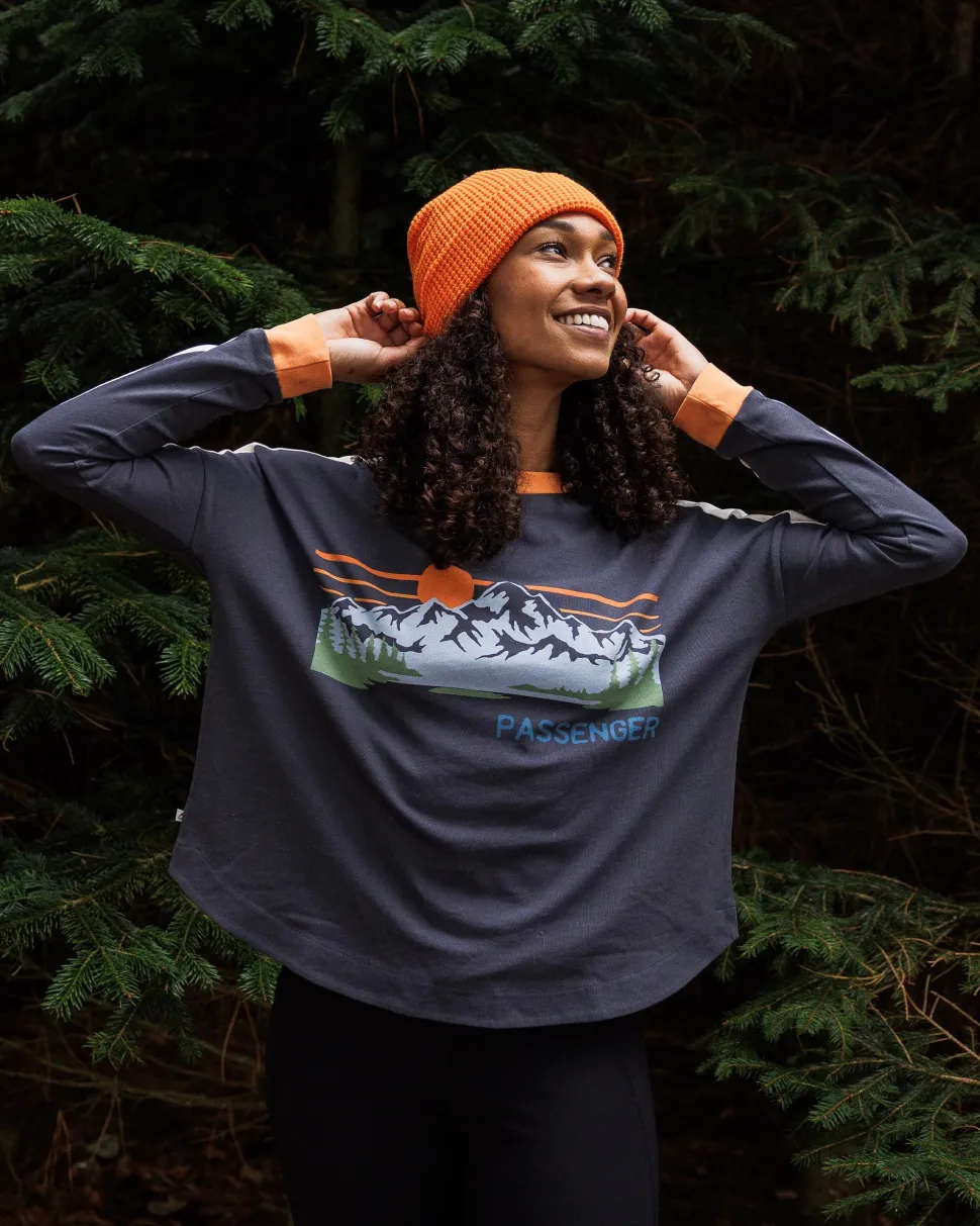 Shop Passenger Hilltop Organic Cotton LS T-Shirt Charcoal