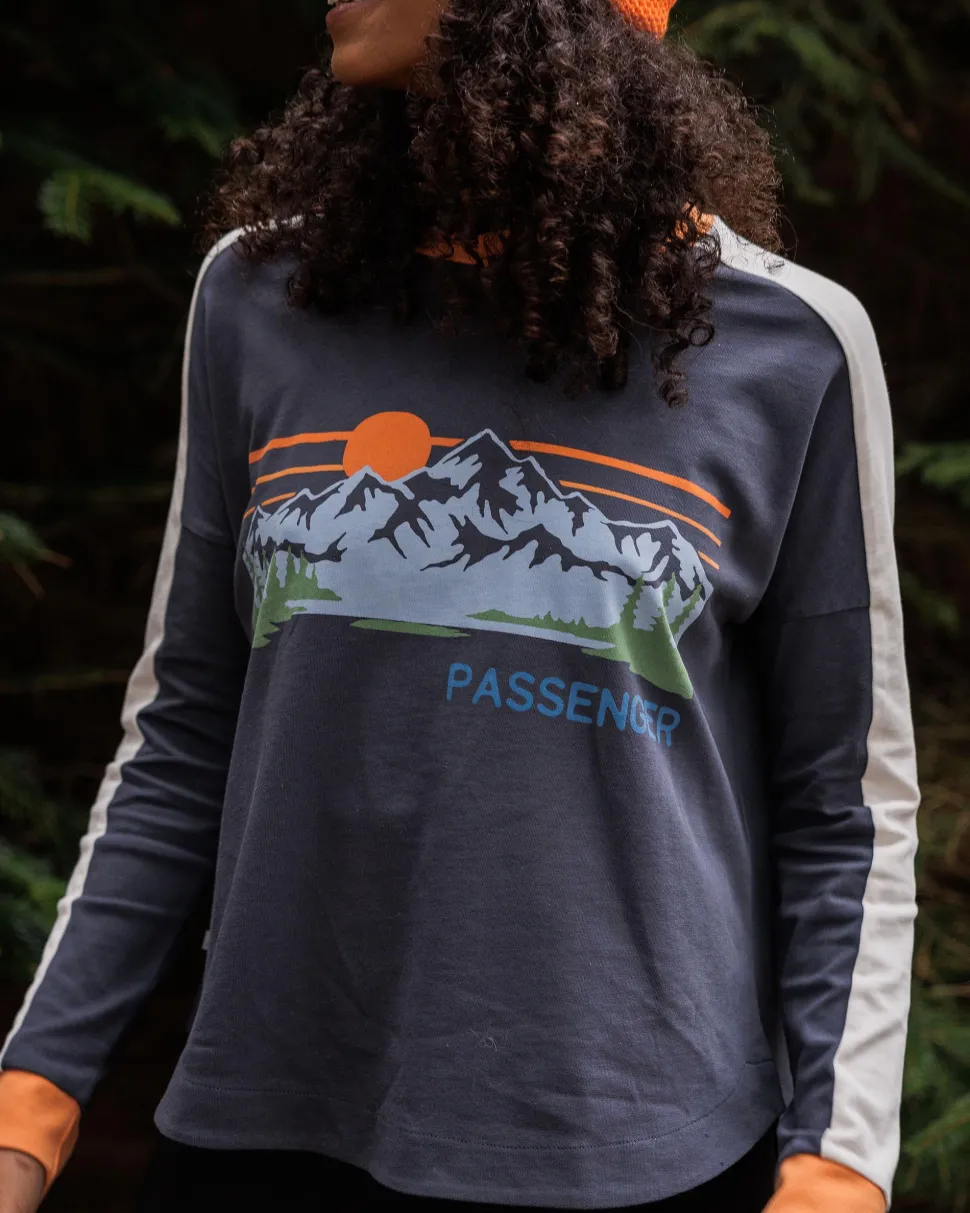 Shop Passenger Hilltop Organic Cotton LS T-Shirt Charcoal