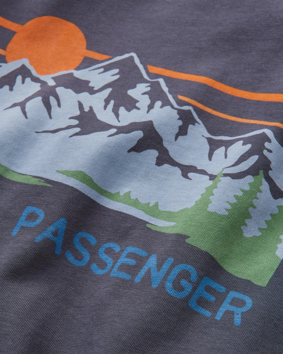 Shop Passenger Hilltop Organic Cotton LS T-Shirt Charcoal