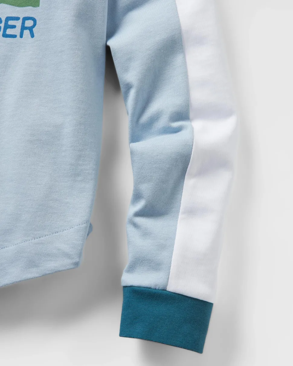 Store Passenger Hilltop Organic Cotton LS T-Shirt Blue Fog