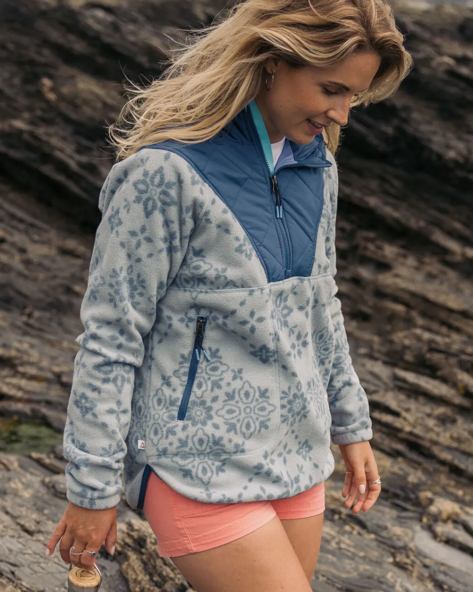 Flash Sale Passenger Juana Recycled Polar Hooded Fleece Large Tile Washed Blue