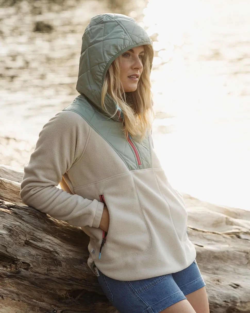 Best Sale Passenger Juana Recycled Polar Hooded Fleece Oatmeal