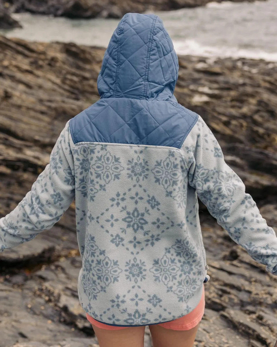 Flash Sale Passenger Juana Recycled Polar Hooded Fleece Large Tile Washed Blue