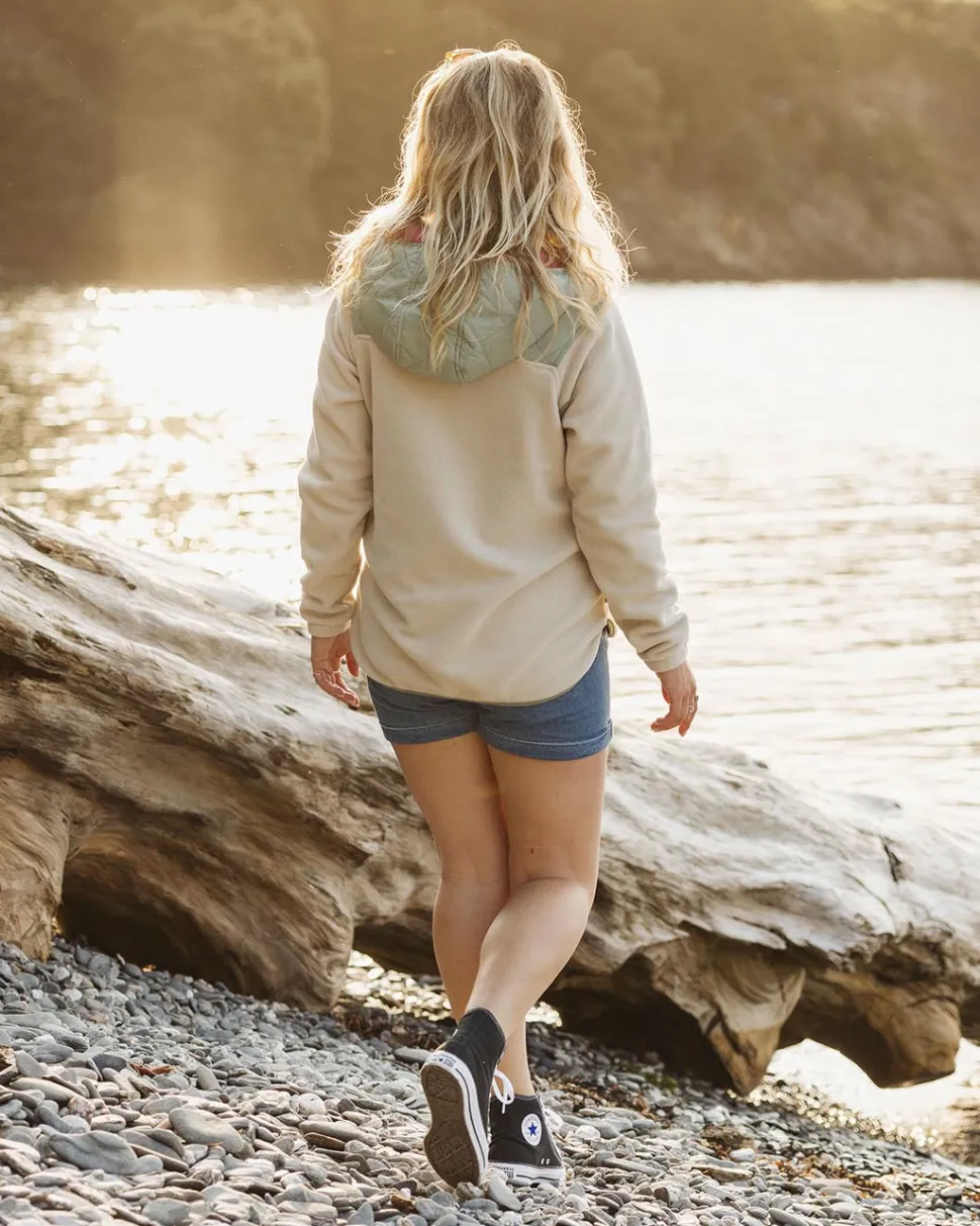 Best Sale Passenger Juana Recycled Polar Hooded Fleece Oatmeal