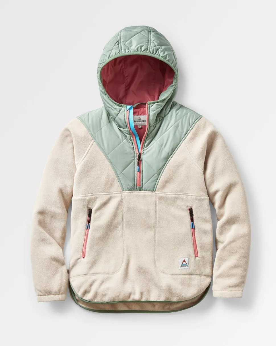 Best Sale Passenger Juana Recycled Polar Hooded Fleece Oatmeal