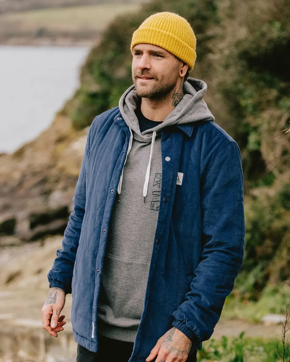 New Passenger Lachelt Lined Cord Overshirt Dark Denim