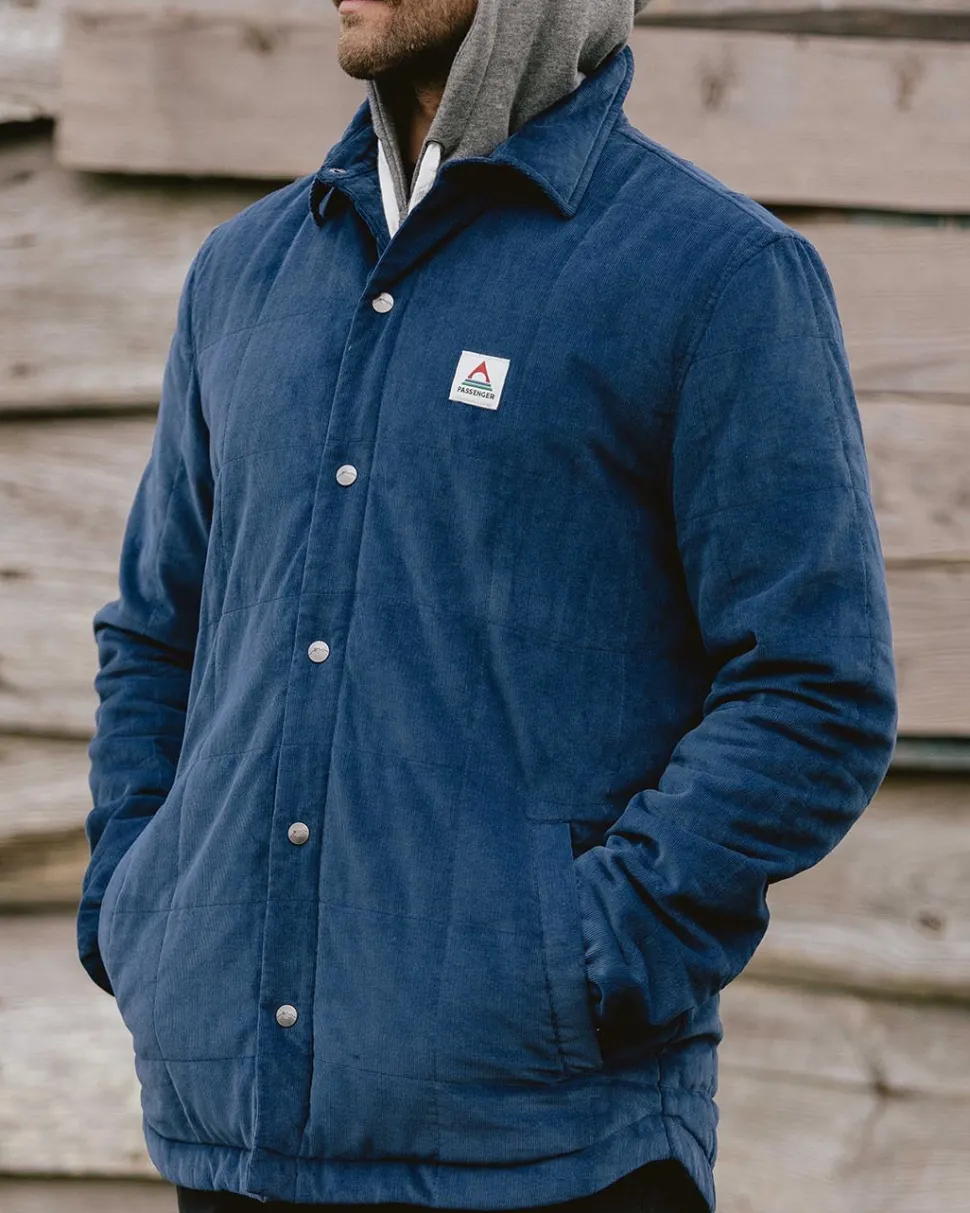 New Passenger Lachelt Lined Cord Overshirt Dark Denim
