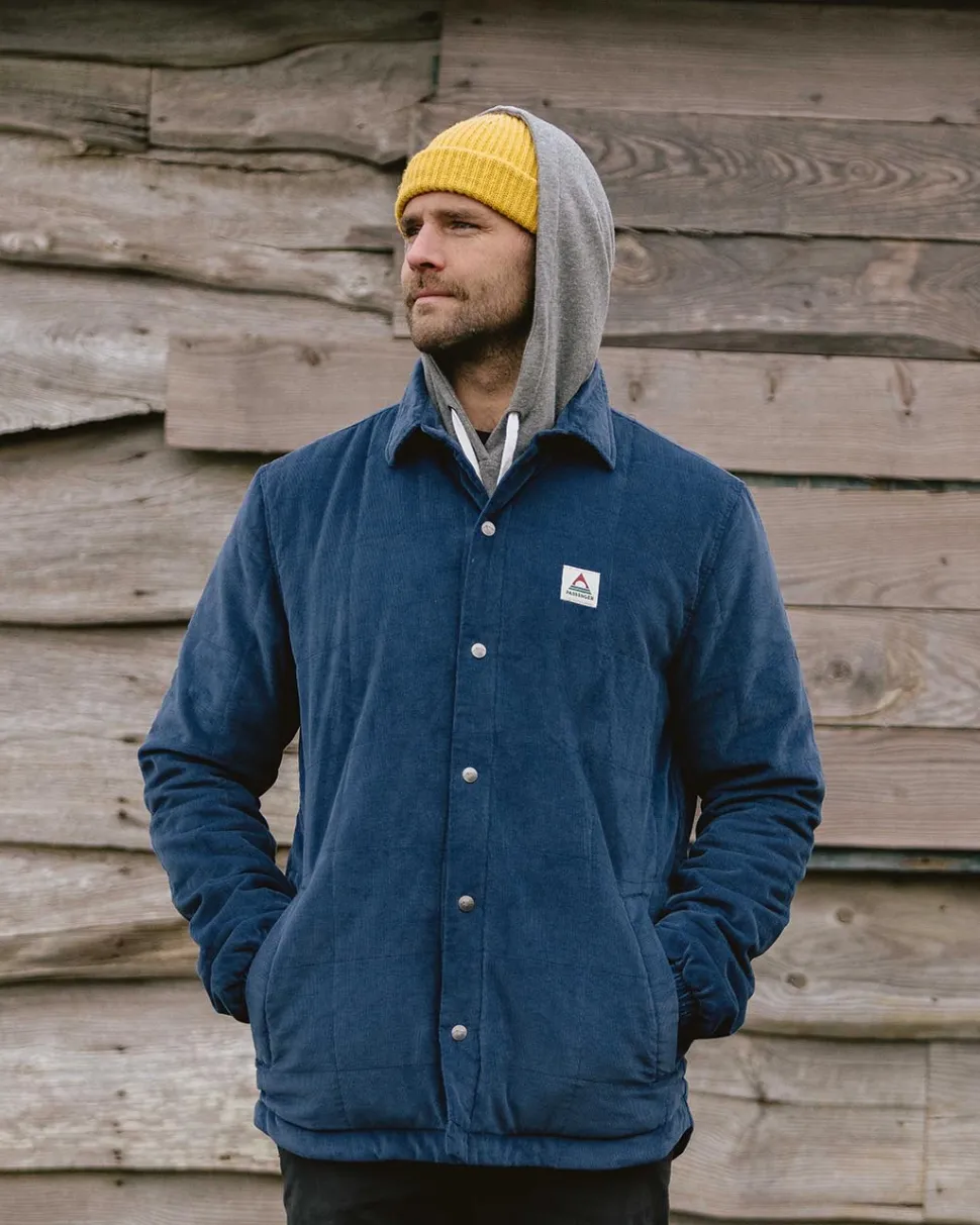 New Passenger Lachelt Lined Cord Overshirt Dark Denim