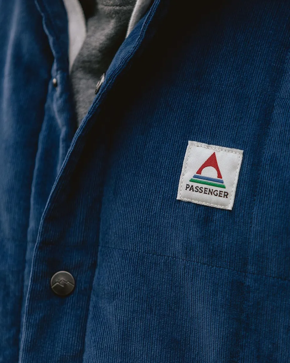 New Passenger Lachelt Lined Cord Overshirt Dark Denim