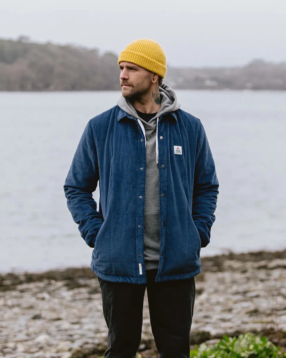 New Passenger Lachelt Lined Cord Overshirt Dark Denim