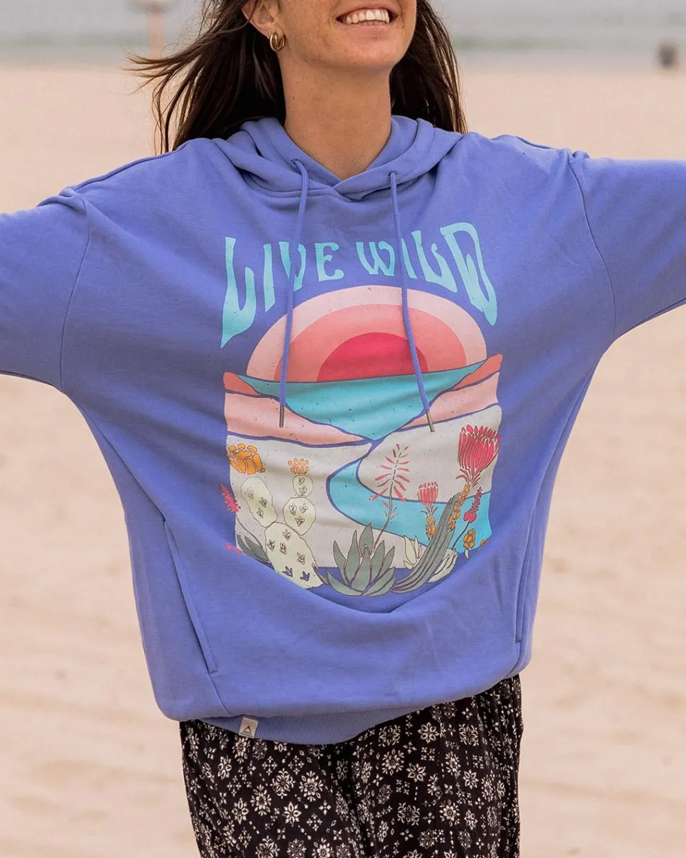 Shop Passenger Live Wild Recycled Cotton Oversized Hoodie Baja