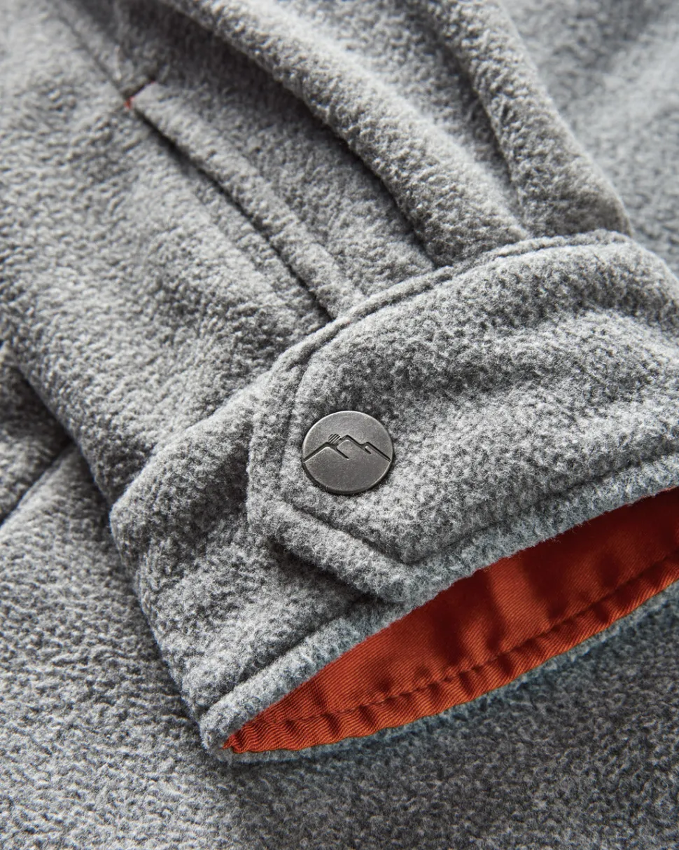 New Passenger Maple Recycled Polar Fleece Shirt Grey Marl