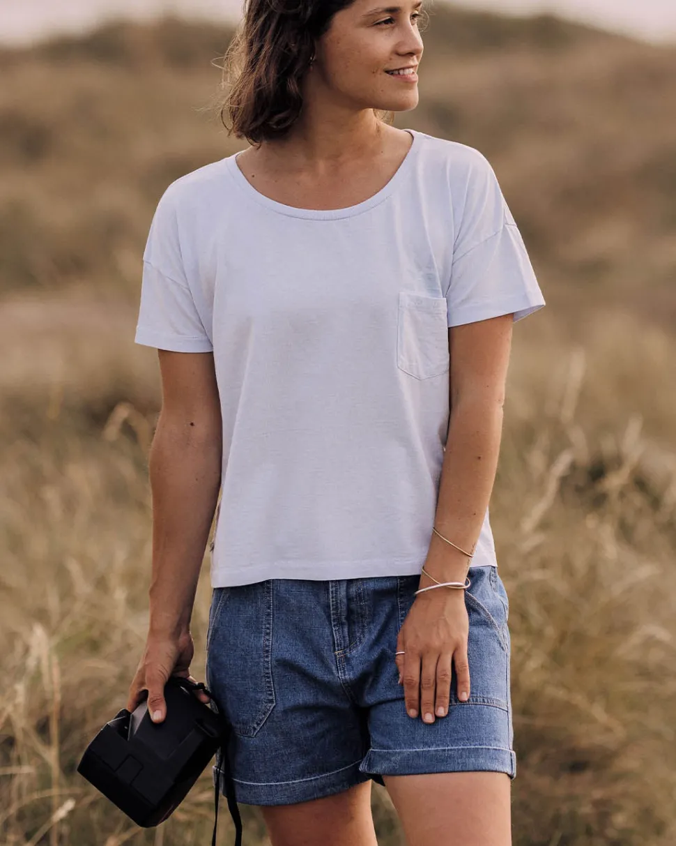 Shop Passenger Mindful Recycled Cotton T-Shirt Pale Blue