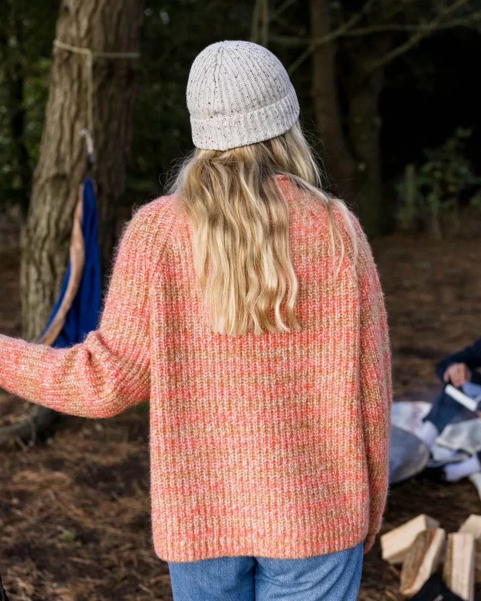 Flash Sale Passenger Mountainside Mock Neck Recycled Knitted Jumper Apricot