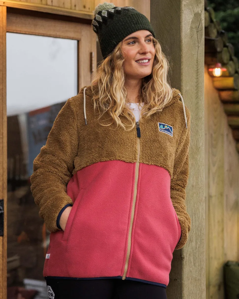 Flash Sale Passenger Nestling Recycled Sherpa Hooded Fleece Biscuit