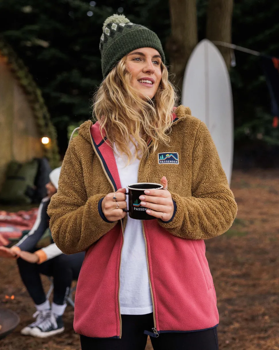 Flash Sale Passenger Nestling Recycled Sherpa Hooded Fleece Biscuit