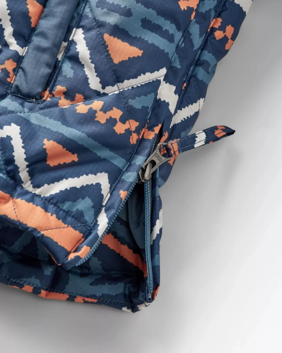 Fashion Passenger Ocean Recycled Insulated 1/2 Zip Jacket Homespun Stripe Navy